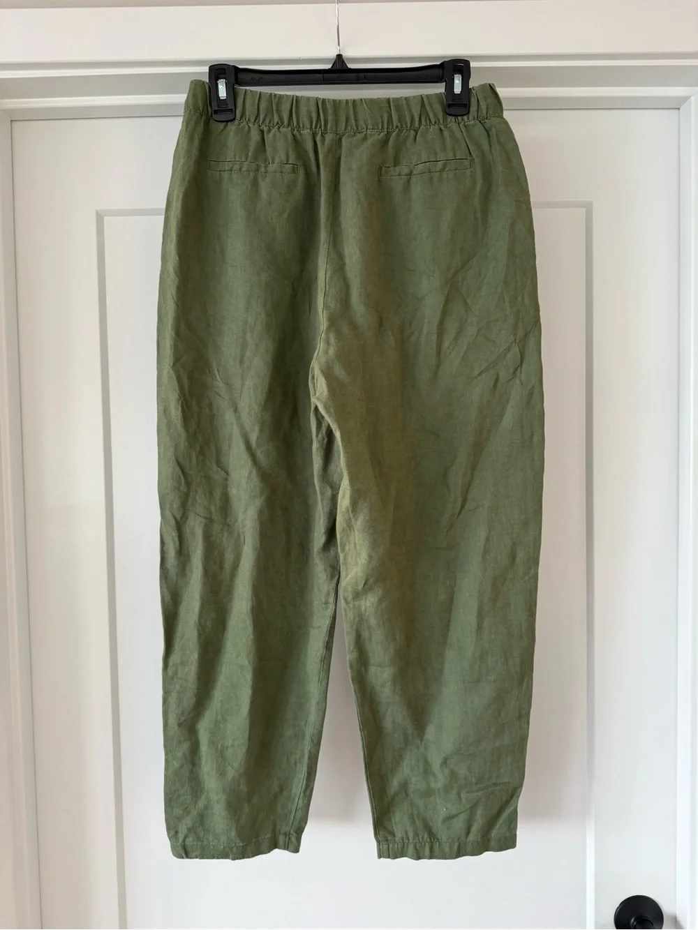Zara Olive Elastic-Waist Pants